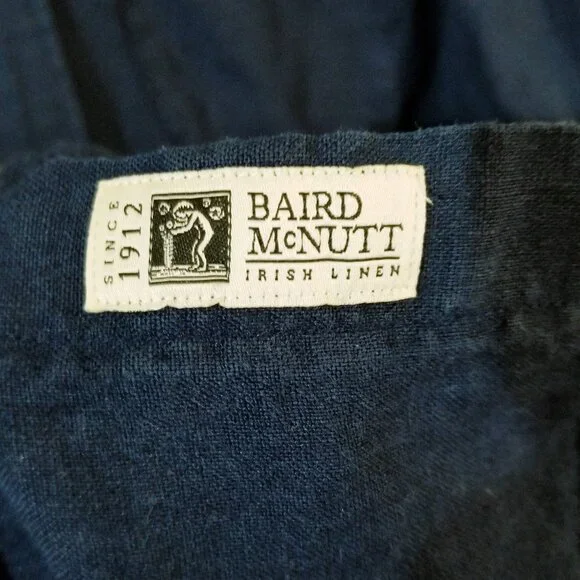 Men’s J. Crew SLIM - Baird McNutt Irish Linen Button Up Shirt - Navy Blue Small - Picture 3 of 7